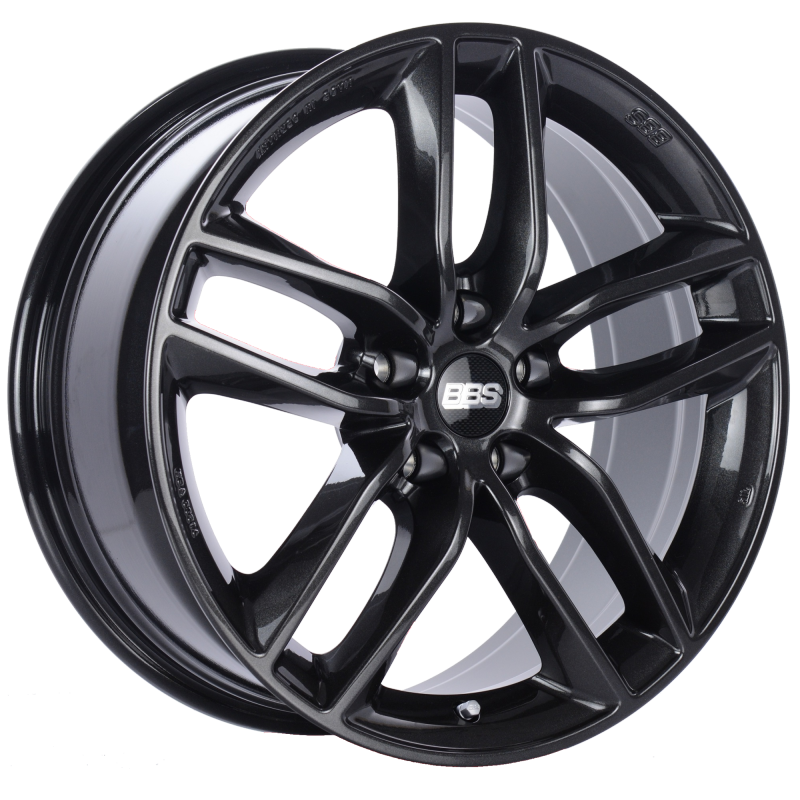 BBS SX0101CB - SX 18x8 5x112 ET35 Crystal Black Wheel -82mm PFS/Clip Required