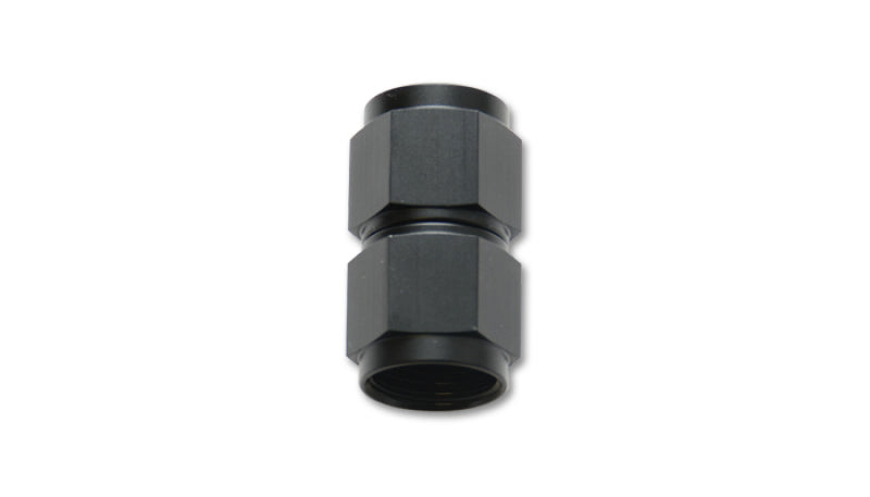 Vibrant 10710 - Fitting Straight Coupler Union Adapter Female -10 AN to Female -12 AN Aluminum Black Anodize