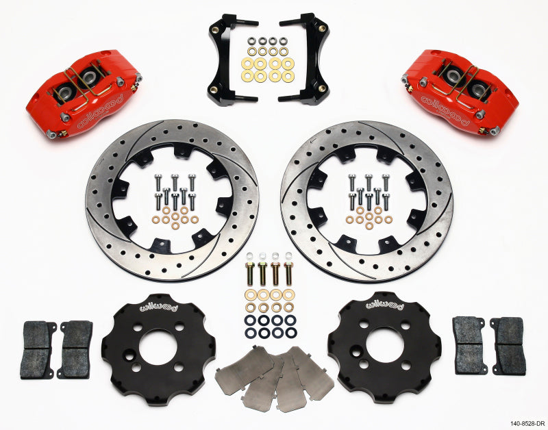 Wilwood 140-8528-DR - Dynapro Radial Front Kit 12.19in Drilled Red Mini Cooper