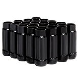 BLOX Racing BXAC-00145-BK - 12-Sided P17 Tuner Lug Nuts 12x1.25 - Black Steel - Set of 20