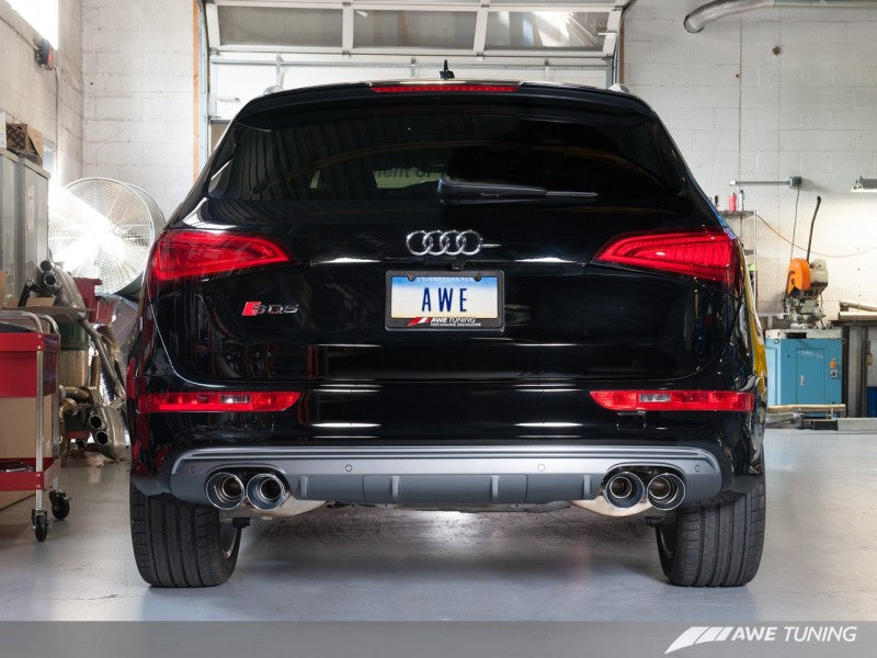 AWE Tuning 3015-43056 - Audi 8R SQ5 Touring Edition Exhaust - Quad Outlet Diamond Black Tips