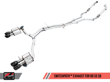 Load image into Gallery viewer, AWE Tuning 3025-43046 - Audi B9 S5 Sportback SwitchPath Exhaust - Non-Resonated (Black 102mm Tips)