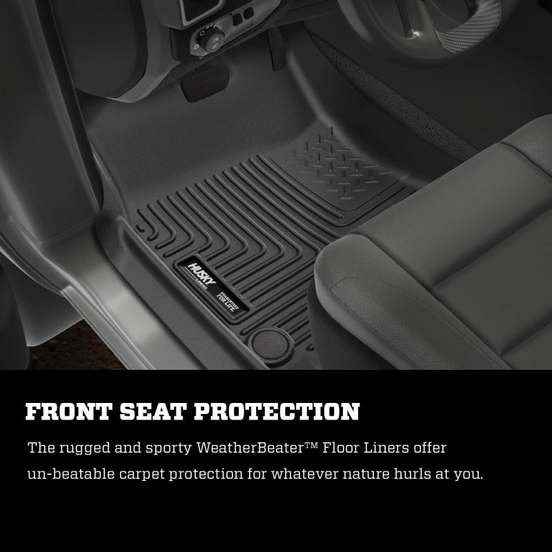 Husky Liners FITS: 14751 - 2019 Ram 1500 CC WeatherBeater 2nd Seat Floor Liners Black (W/O Factory Storage Box)