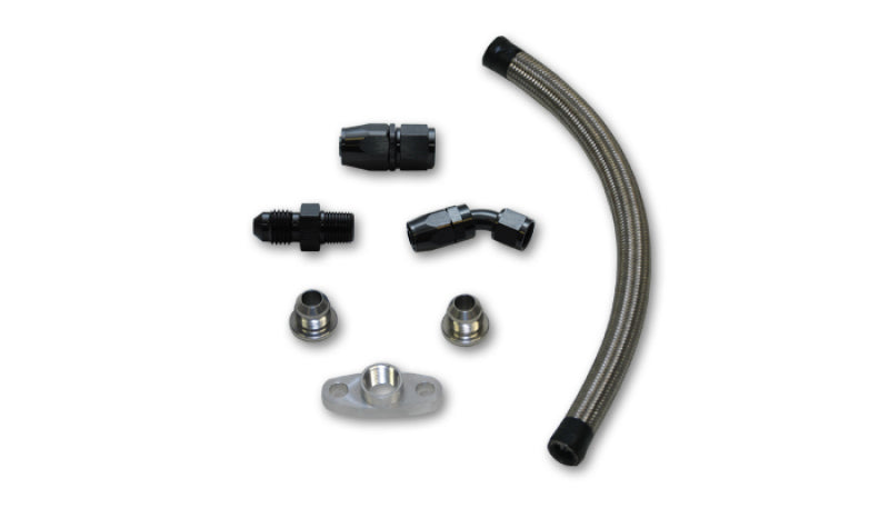 Vibrant 10283 - Univ Top Mount Oil Drain Kit incl 20in Teflon lined S.S. hose Fitting