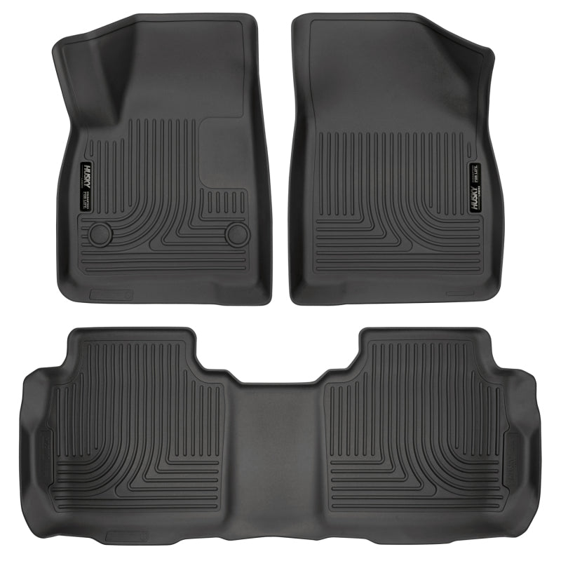 Husky Liners FITS: 99141 - Weatherbeater 2017 Cadillac XT5 / 2017 GMC Acadia Front & 2nd Seat Floor Liners - Black