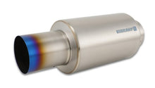 Load image into Gallery viewer, Vibrant 17566 - Titanium Muffler w/Straight Cut Burnt Tip 4in Inlet / 4in Outlet