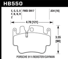 Load image into Gallery viewer, Hawk Performance HB550U.634 - Hawk Porsche 911 / Cayman / Boxster Front /Rear DTC-70 Race Brake Pads