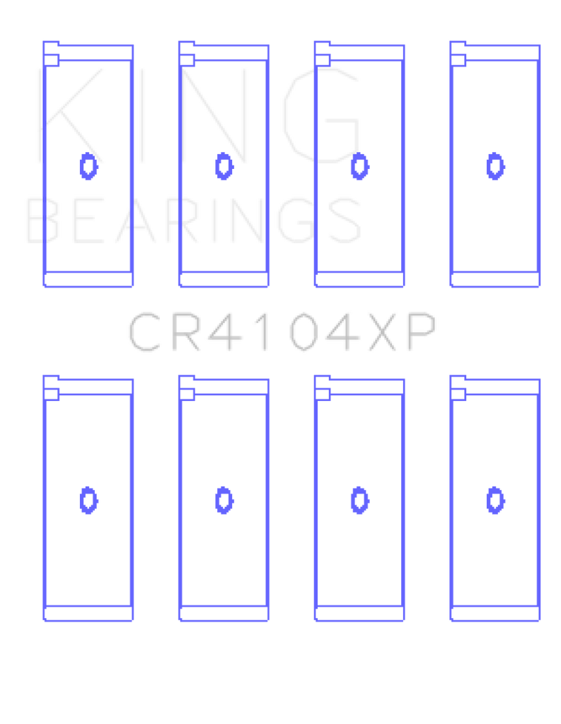 King Engine Bearings CR4104XP0.25 -King Audi/VW 83-03 1.6L/1.8L/2.0L (Size +0.25) Performance Rod Bearing Set