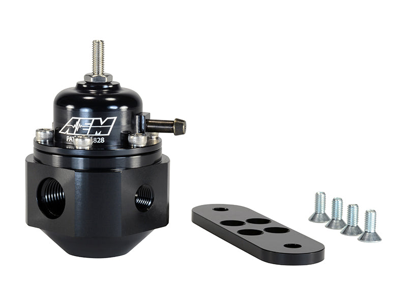 AEM 25-302BK - Universal Black Adjustable Fuel Pressure Regulator