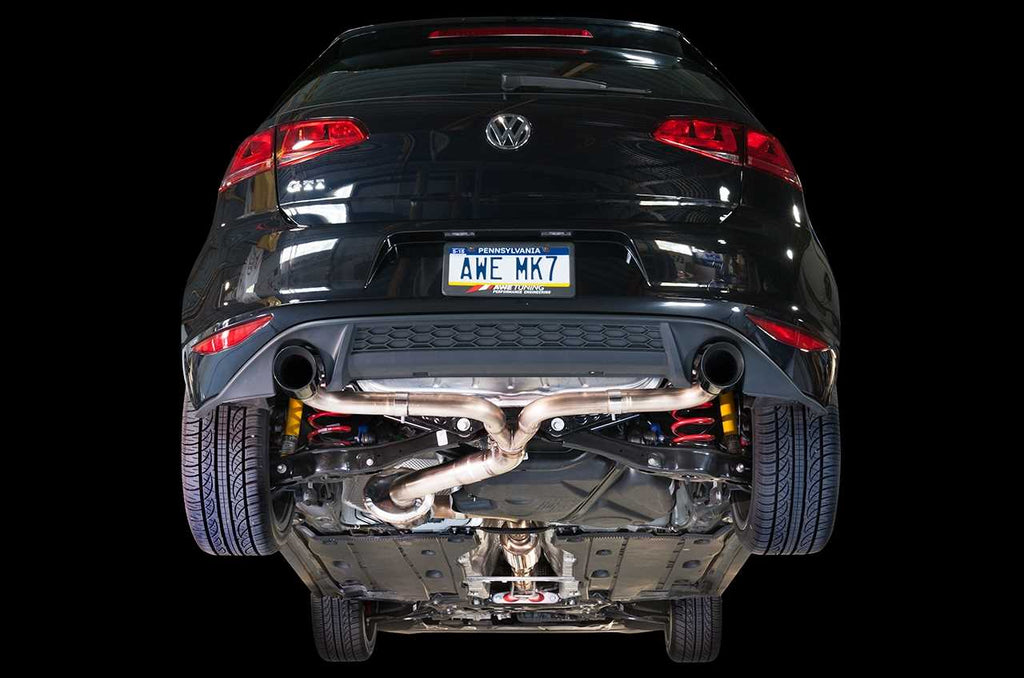 AWE Tuning 3020-33024 - VW MK7 GTI Track Edition Exhaust - Diamond Black Tips