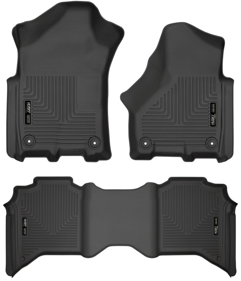 Husky Liners FITS: 94111 - 19-21 Ram 2500/3500 Crew Cab Weatherbeater Black Front & 2nd Seat Floor Liners