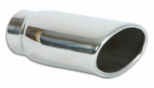 Load image into Gallery viewer, Vibrant 1406 - 4.5in x 3in Oval SS Exhaust Tip (Single Wall Angle Cut Rolled Edge)