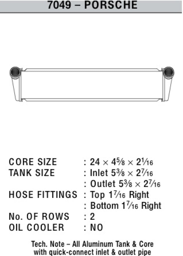 CSF 7049 - 05-11 Porsche Boxster (987) / 05-11 Porsche 911 Carrera (997) Center Radiator