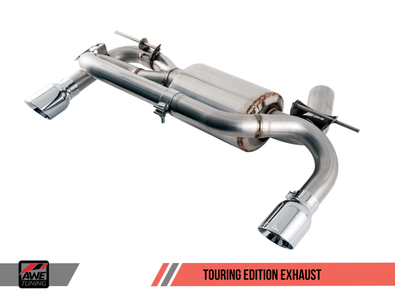 AWE Tuning 3010-32024 - BMW F3X 335i/435i Touring Edition Axle-Back Exhaust - Chrome Silver Tips (90mm)