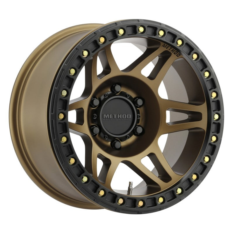 Method Wheels MR10679060944B -Method MR106 Beadlock 17x9 -44mm Offset 6x5.5 108mm CB Method Bronze w/BH-H24125 Wheel