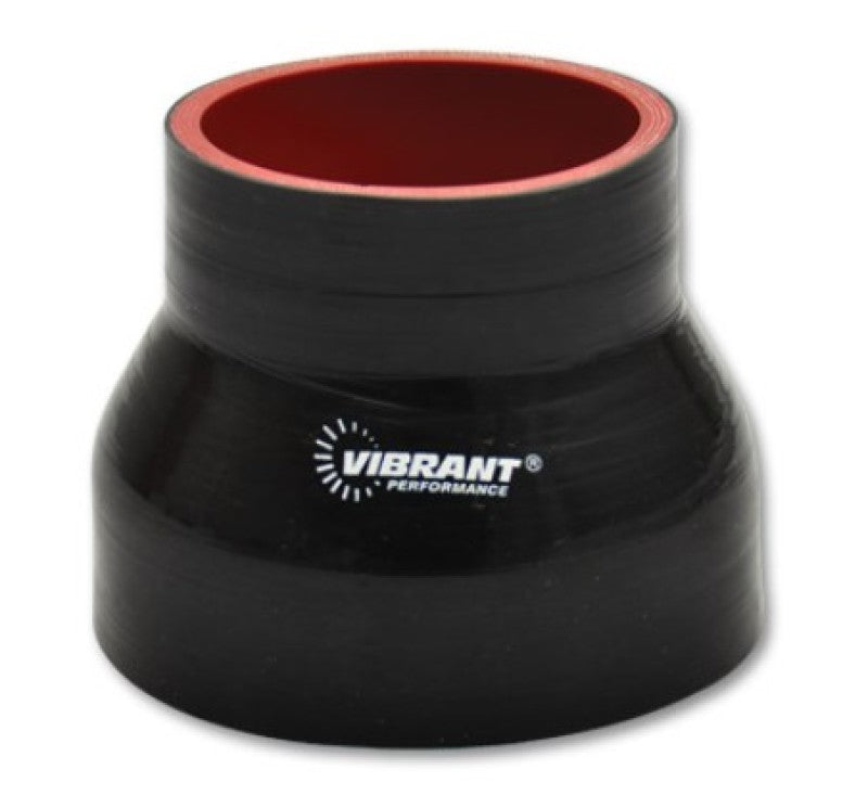 Vibrant 19745 - 4 Ply Reducer Couper 3.5in ID x 3.75in ID x 3.0in Long - Black