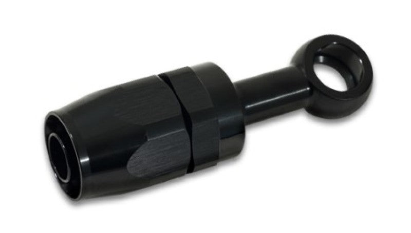 Vibrant 24083 - -8AN Banjo Hose End Fitting for use with M12 or 7/16in Banjo Bolt - Aluminum Black