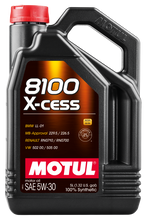 Load image into Gallery viewer, Motul Synthetic Engine Oil 8100 5W30 X-CESS 5L