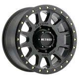 Method Wheels MR30578580500H - Method MR305 NV HD 17x8.5 0mm Offset 8x6.5 130.81mm CB Matte Black Wheel