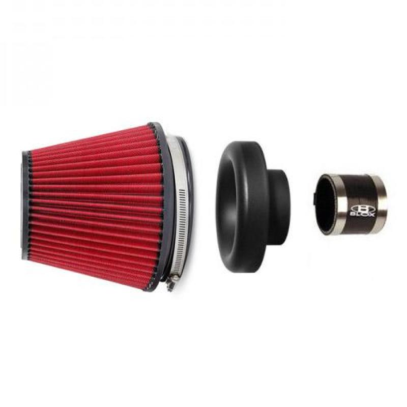 BLOX Racing Performance Filter Kit w/ 2.5inch  Velocity Stack Air Filter and 2.5inch Silicone Hose