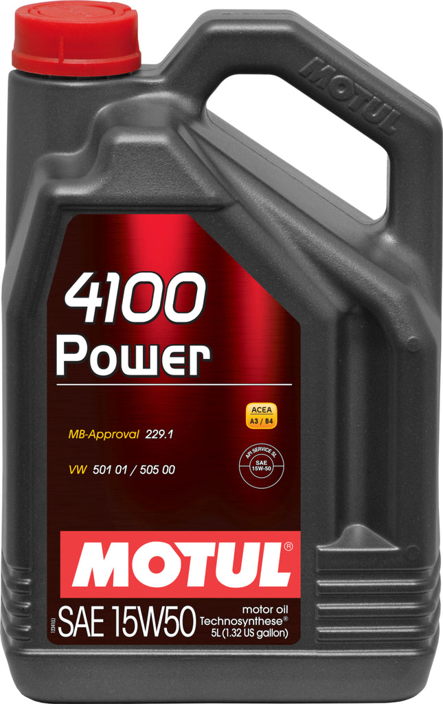 Motul 100273 - 5L Engine Oil 4100 POWER 15W50 - VW 505 00 501 01 - MB 229.1