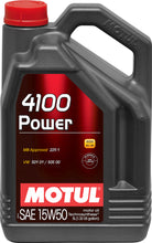 Load image into Gallery viewer, Motul 100273 - 5L Engine Oil 4100 POWER 15W50 - VW 505 00 501 01 - MB 229.1