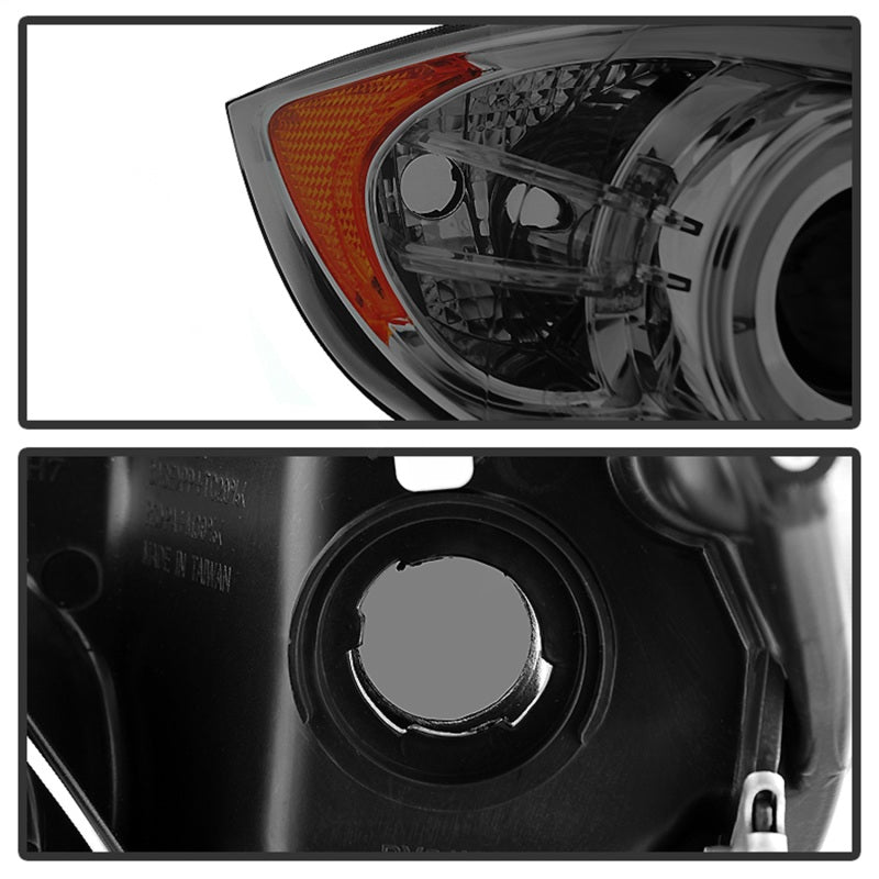 SPYDER 5009029 - Spyder BMW E90 3-Series 06-08 (4 dr) Proj LED Halo Amber Reflctr Rplc Bulb Smke PRO-YD-BMWE9005-AM-S