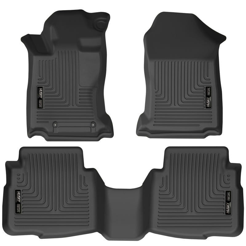 Husky Liners FITS: 95541 - 2020 Subaru Legacy/Outback WeatherBeater Black Front & 2nd Seat Floor Liners
