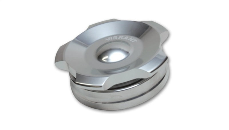 Vibrant 11290 - 2in OD Aluminum Weld Bungs w/ Polished Aluminum Threaded Cap (incl. O-Ring)