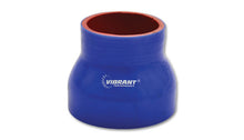 Load image into Gallery viewer, Vibrant 2774B - 4 Ply Reinforced Silicone Transition Connector - 3in I.D. x 3.5in I.D. x 3in long (BLUE)