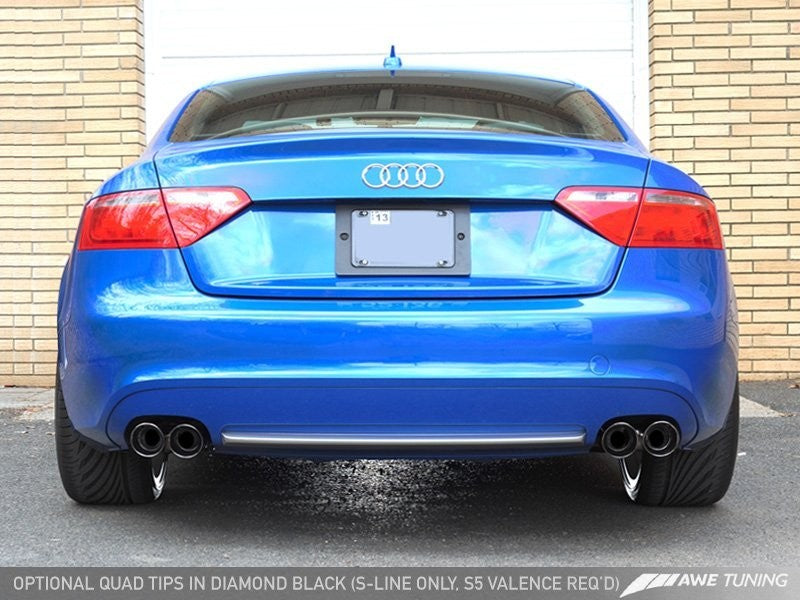 AWE Tuning 3015-42022 - Audi B8 A5 2.0T Touring Edition Exhaust - Quad Outlet Polished Silver Tips