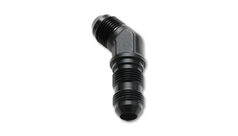 Vibrant 10602 - -6AN Bulkhead Adapter 45 Degree Elbow Fitting - Anodized Black Only