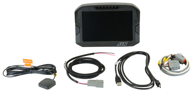 AEM 30-5702 - CD-7 Non Logging GPS Enabled Race Dash Carbon Fiber Digital Display w/o VDM (CAN Input Only)