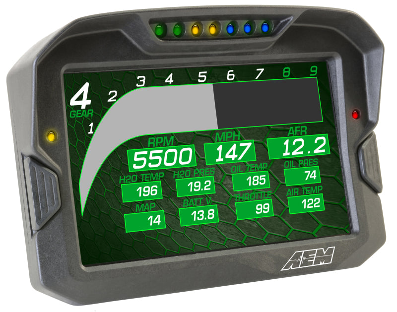 AEM 30-5703 - CD-7 Logging GPS Enabled Race Dash Carbon Fiber Digital Display w/o VDM (CAN Input Only)