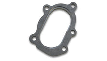 Load image into Gallery viewer, Vibrant 14480 - GT25R / GT28R Discharge Flange with Oval Outlet (5 Bolt) Mild Steel 1/2in Thick