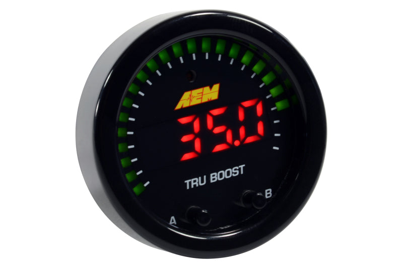 AEM 30-0352 - X-Series Tru-Boost Controller Gauge w/ Boost Control Solenoid 80PSIg Internal MAP Sensor