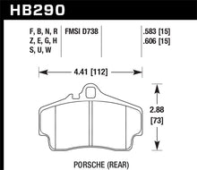 Load image into Gallery viewer, Hawk Performance HB290F.583 - Hawk Porsche HPS Street Rear Brake Pads