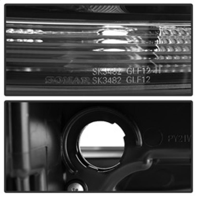 SPYDER 5080578 -Spyder Volkswagen Golf VII 14-16 Projector Headlights DRL LED Blk Stripe Blk PRO-YD-VG15-BLK-DRL-BK