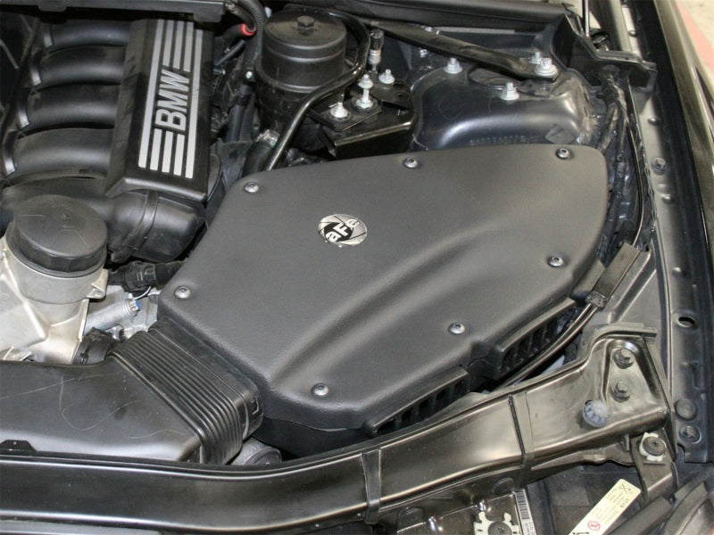 aFe 54-81012-B - MagnumForce Stage 2 Si Intake System Pro 5 R Black 06-12 BMW 3 Series E9x L6 3.0L Non-Turbo