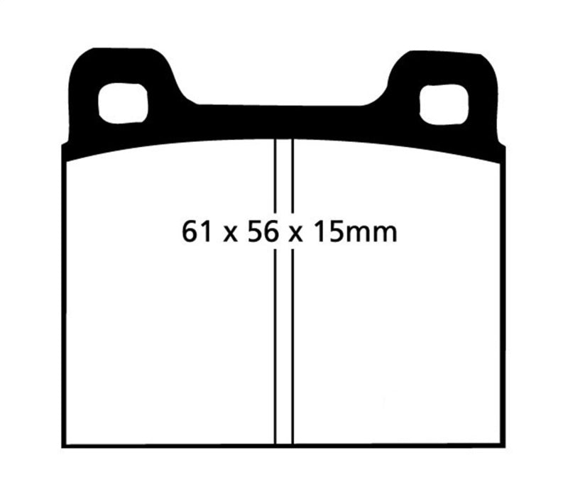 EBC 64-69 Porsche 911 2.0 (M Caliper) (Solid front rotor) Yellowstuff Front Brake Pads