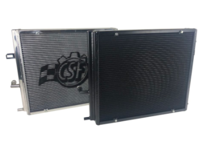 CSF 8131B - BMW B58/B48 Front Mount Triple-Pass Heat Exchanger w/Rock Guard - Black