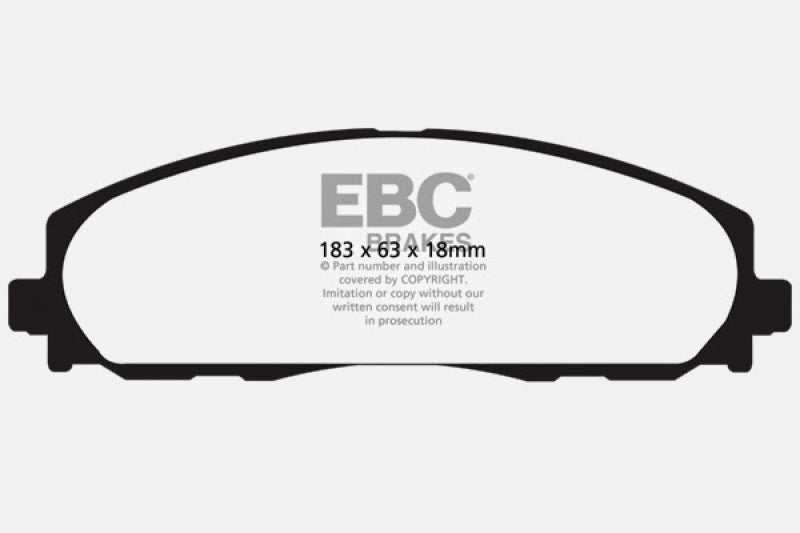 EBC 12+ Chrysler Town & Country 3.6 Greenstuff Front Brake Pads