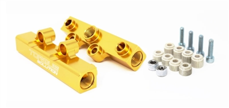 Torque Solution TS-SU-400G.2 - Top Feed Fuel Rails: 02-14 Subaru WRX / 07-18 STI - Gold