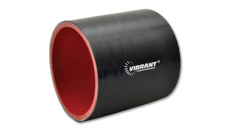 Vibrant 2708 - 4 Ply Reinforced Silicone Straight Hose Coupling - 2.25in I.D. x 3in long (BLACK)