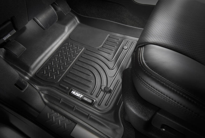 Husky Liners FITS: 19581 - 14-15 Toyota Tundra CrewMax Cab Pickup Weatherbeater Black 2nd Seat Floor Liners