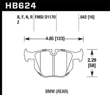 Load image into Gallery viewer, Hawk Performance HB624F.642 - Hawk 06 BMW 330i/330xi / 07-09 335i / 07-08 335xi / 09 335d / 08-09 328i HPS Street Rear Brake Pads