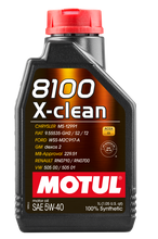Load image into Gallery viewer, Motul 1L Synthetic Engine Oil 8100 5W40 X-CLEAN C3 -505 01-502 00-505 00-LL04
