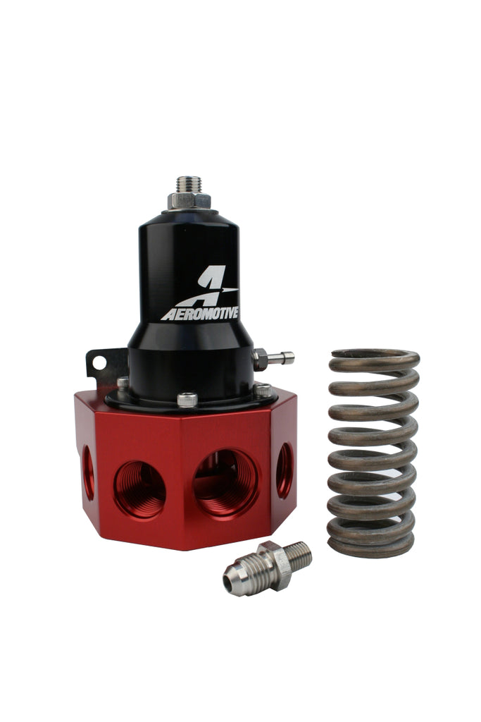 Aeromotive 13133 - Regulator - 30-120 PSI - .500 Valve - 4x AN-08 and AN-10 inlets / AN-10 Bypass