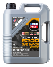 Load image into Gallery viewer, LIQUI MOLY 5L Top Tec 6200 Motor Oil 0W20