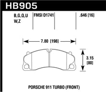 Load image into Gallery viewer, Hawk Performance HB905B.646 - Hawk 18 Porsche 911 HPS 5.0 Front Brake Pads